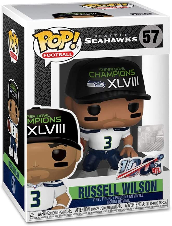 Funko Pop! Nfl Russell Wilson Jersey Blanco #57 Seattle Seahawks