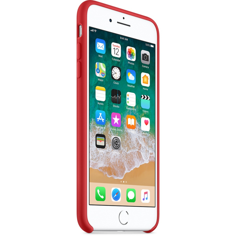 Para iPhone 8 Plus / 7 Plus Carcasa de TPU en color caramelo (rojo)