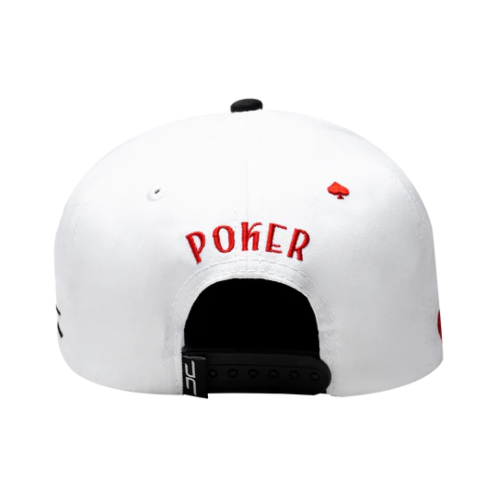 Gorra JC HATS Poker snapback blanca 001354