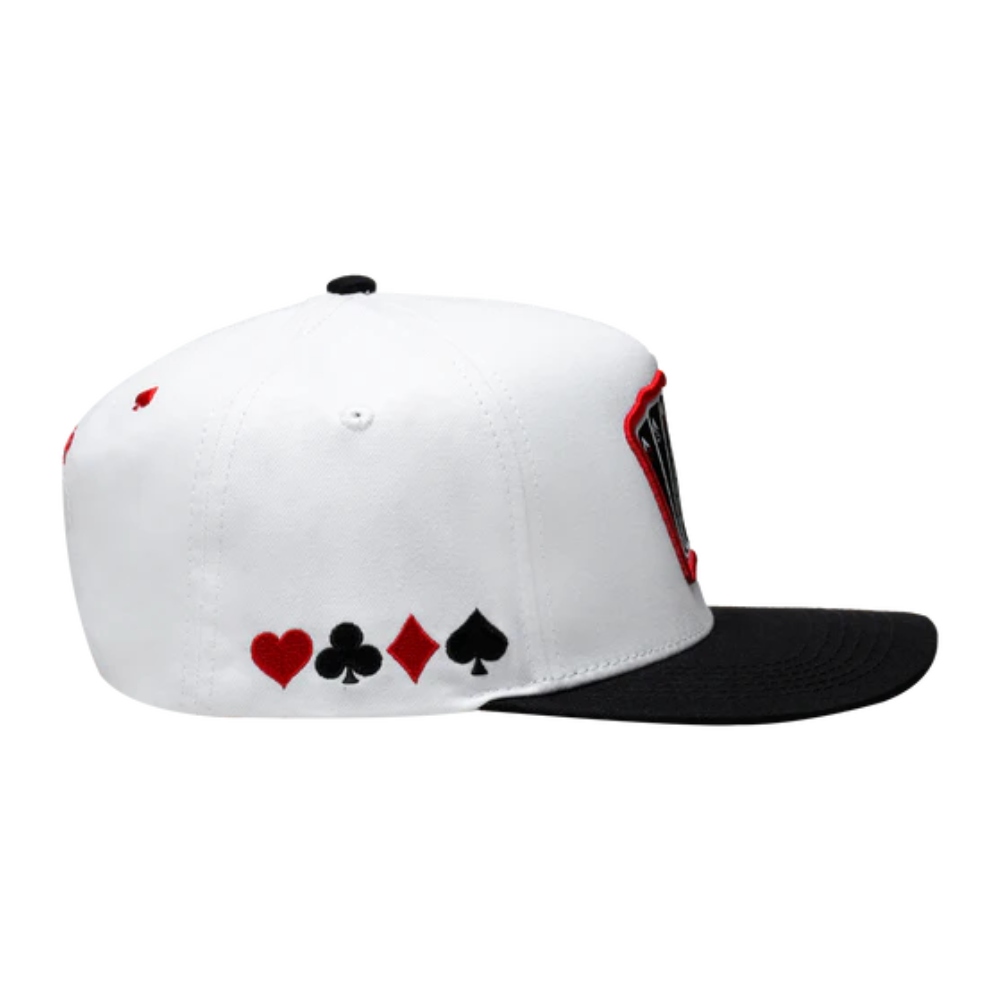 Gorra JC HATS Poker snapback blanca 001354