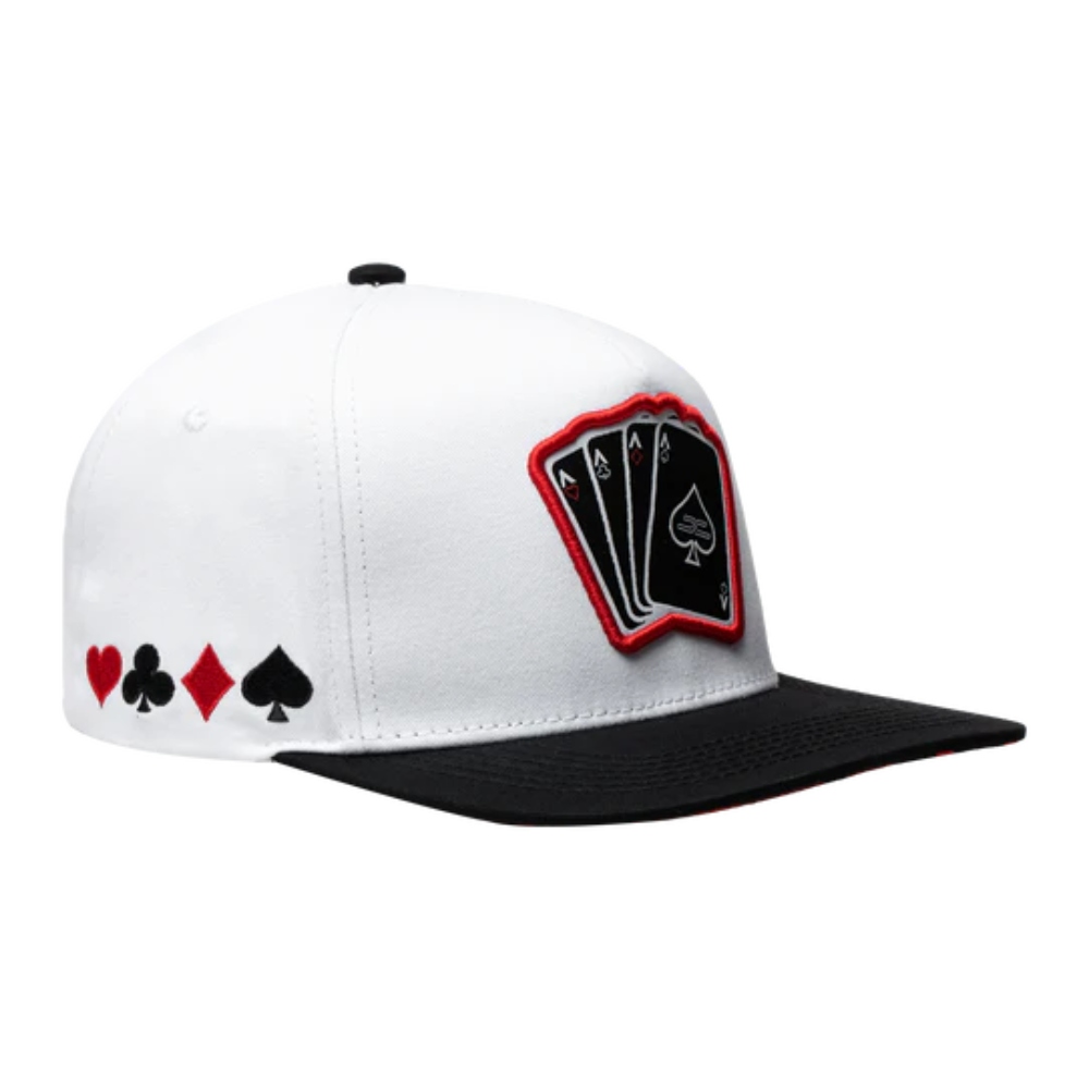 Gorra JC HATS Poker snapback blanca 001354
