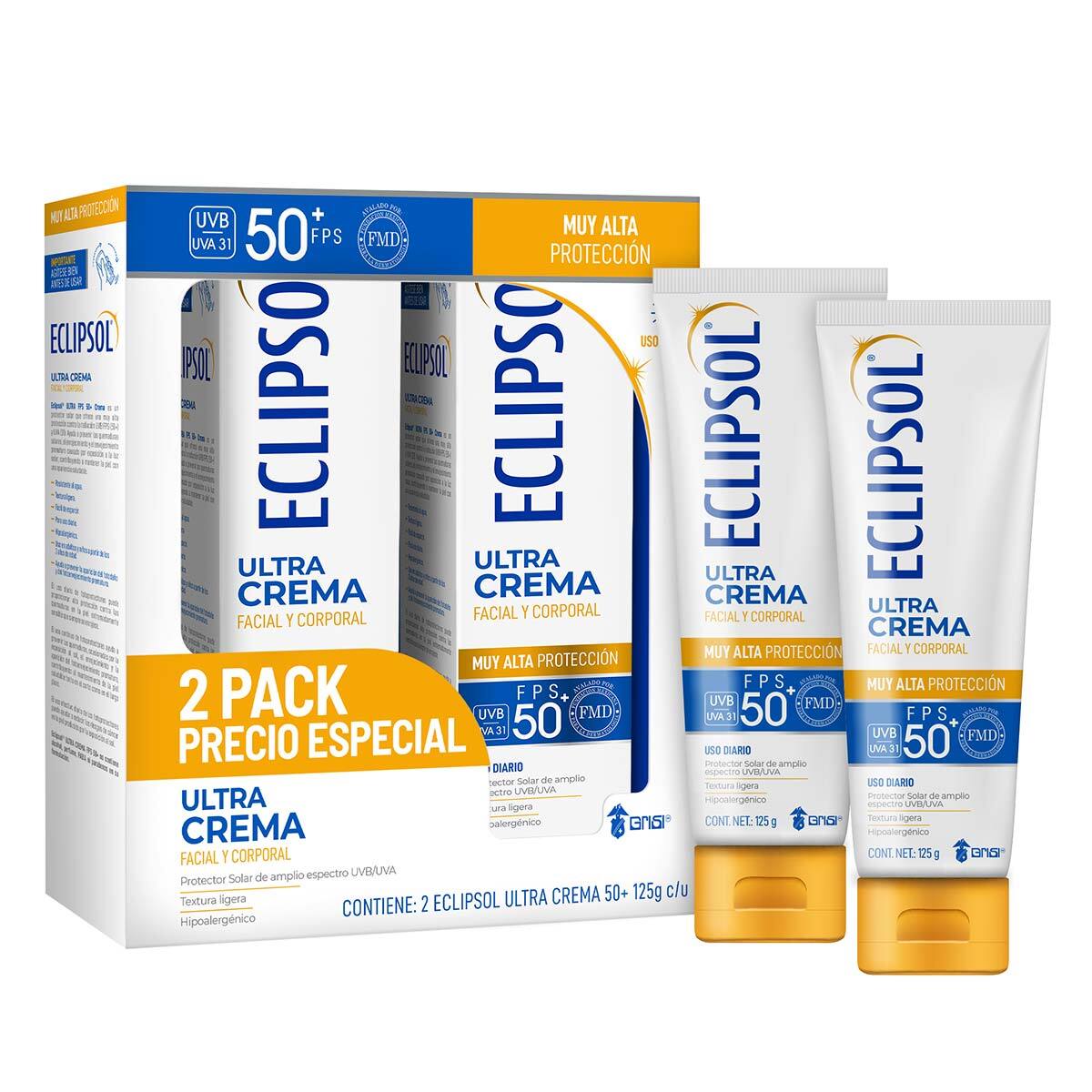Eclipsol Bloqueador Solar FPS 50+ 2 pzas