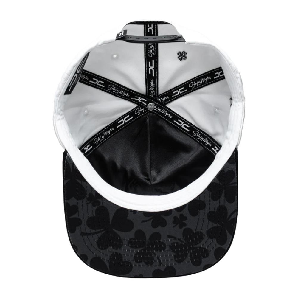 Gorra JC HATS Trebol snapback blanca unisex 001355