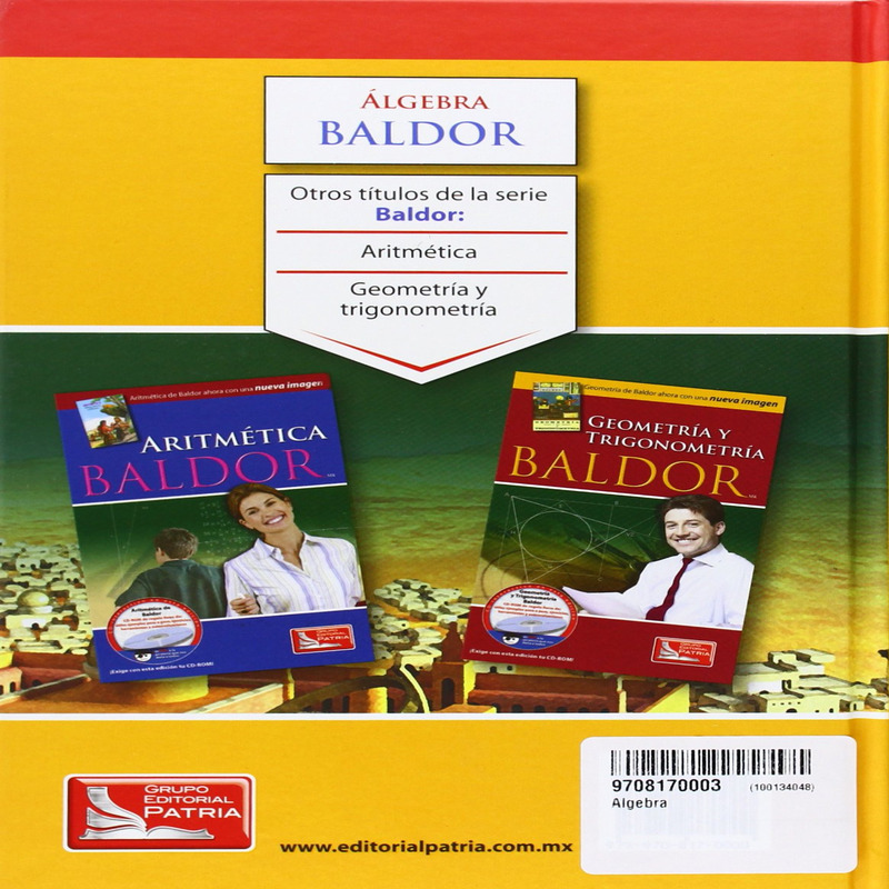 Algebra Baldor 2da Ed Pasta Dura Cd Original Sellado Nuevo