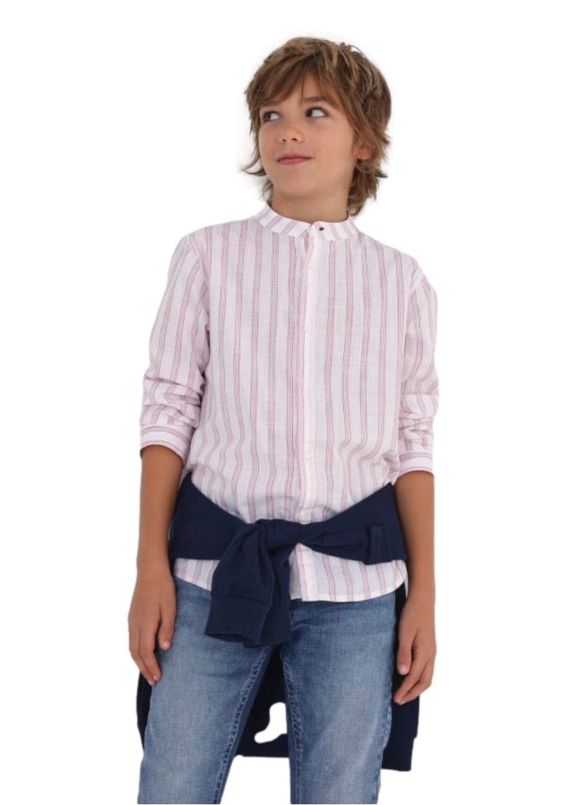 Camisa con cuello mao estampada de algodón sostenible para chico marca Nukutavake (Mayoral)