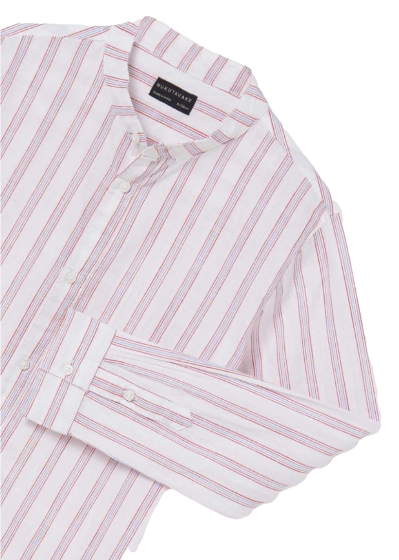 Camisa con cuello mao estampada de algodón sostenible para chico marca Nukutavake (Mayoral)