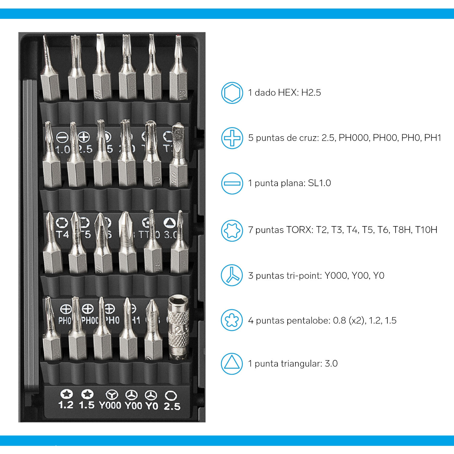 Kit de herramientas para electrónicos