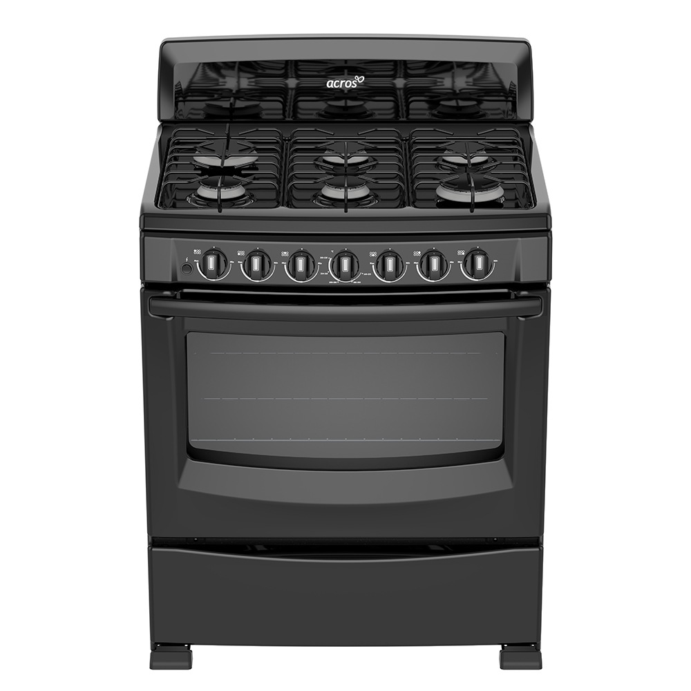 Estufa Al Piso Gas Acros 6 Quemadores Negro AF5431B