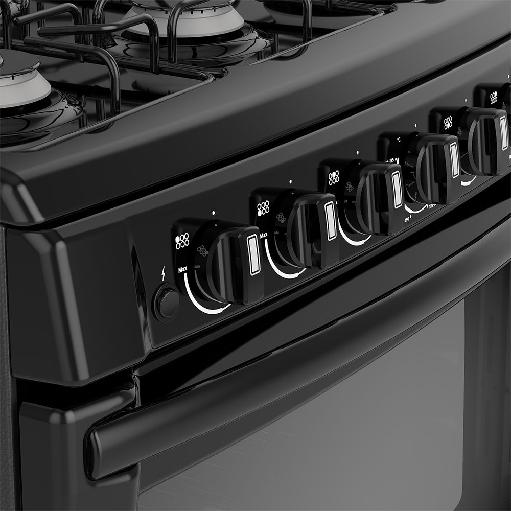 Estufa Al Piso Gas Acros 6 Quemadores Negro AF5431B