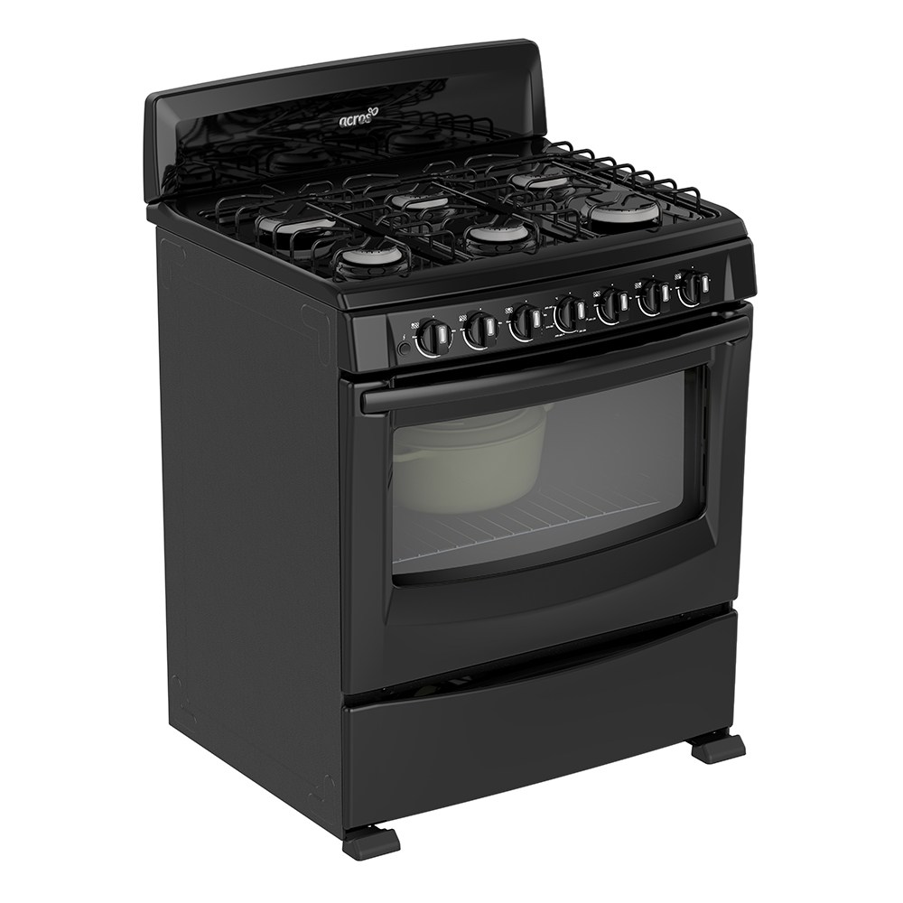 Estufa Al Piso Gas Acros 6 Quemadores Negro AF5431B