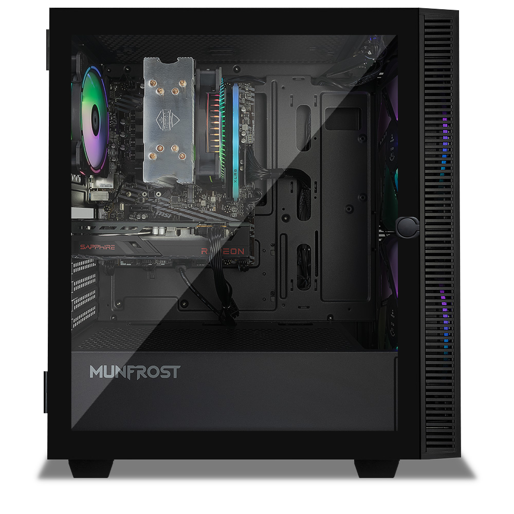 Computadora PRIDE GAMING FERRET AMD Ryzen 5 5500 Sapphire RX 6600 16GB RAM 480GB SSD DISIPADOR POR AIRE RGB 500W 80+ BRONZE 