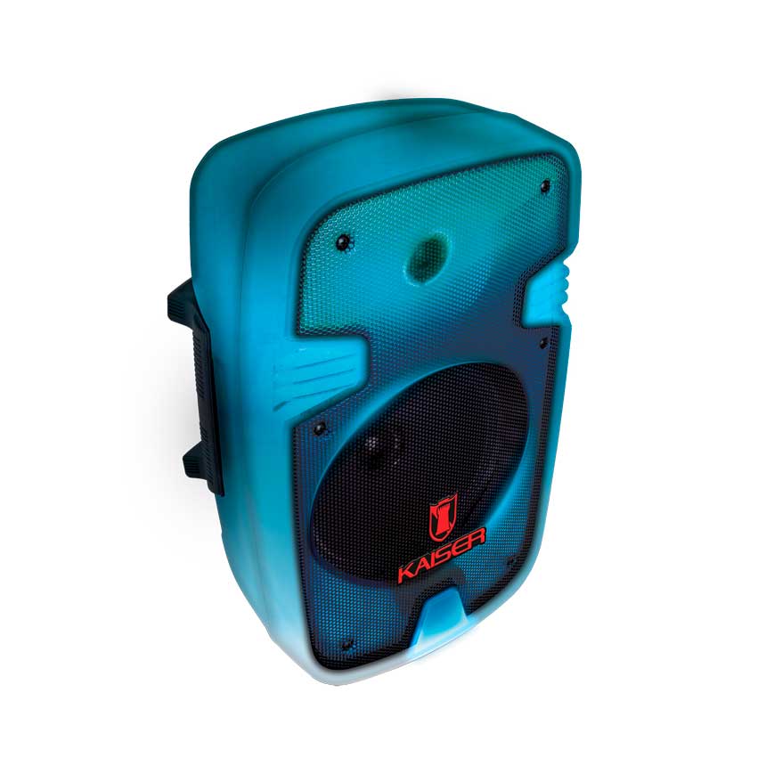 Bocina Bluetooth BAFLE KAISER  8" FULL FLAME LIGHTNING DE 6,200 W PMPO  KSW-1008-2  KSR
