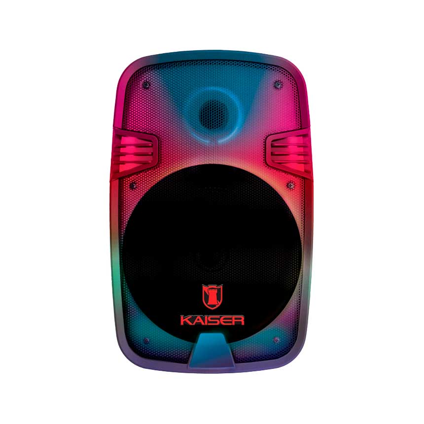 Bocina Bluetooth BAFLE KAISER  8" FULL FLAME LIGHTNING DE 6,200 W PMPO  KSW-1008-2  KSR
