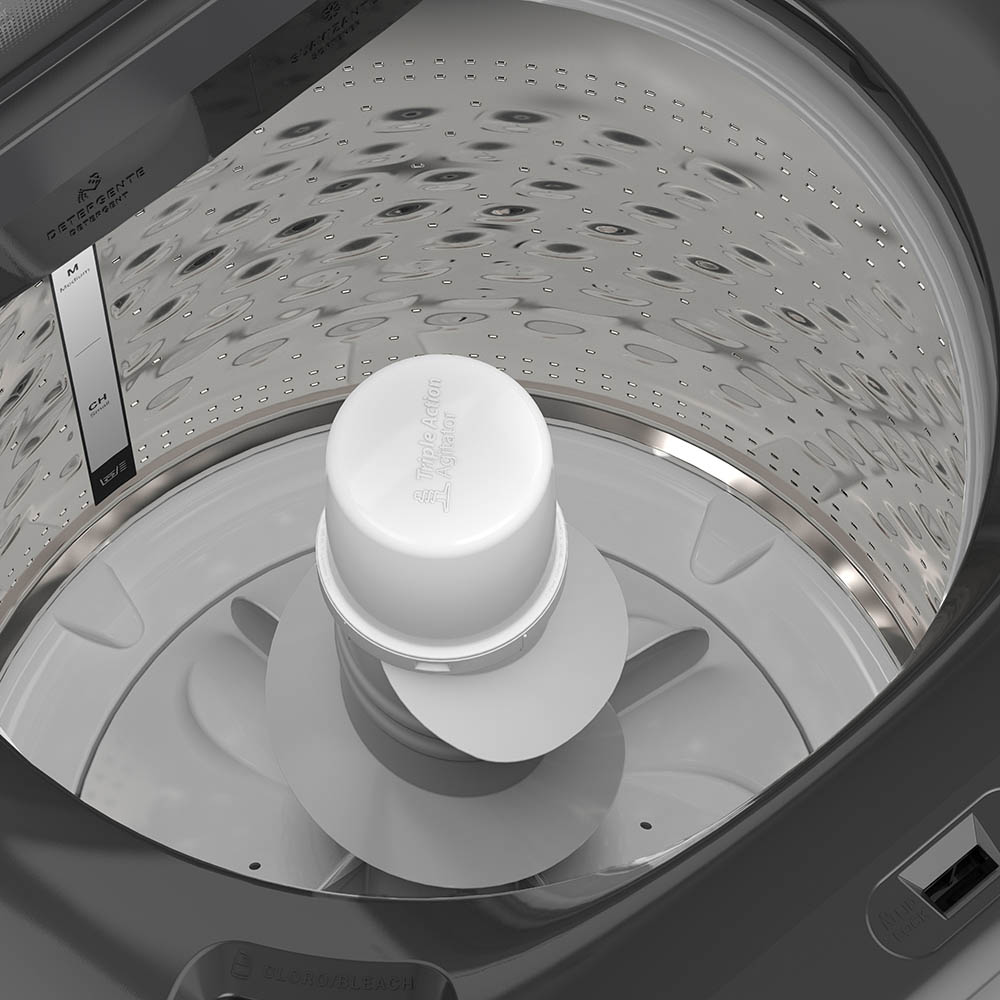 Lavadora Carga Superior 20kg Xpert System Agitador Gris Oscuro 8MWTW2024WLG Whirlpool