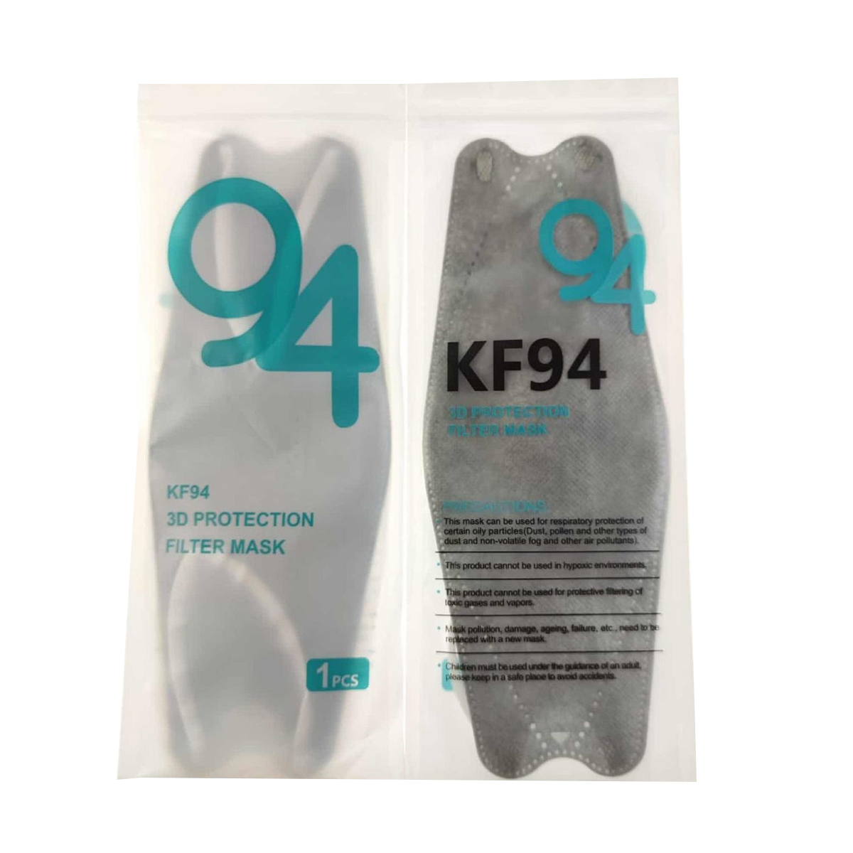 Cubrebocas Kf94 Mascarillas 3d Colores 10pzs Filtración 94% 