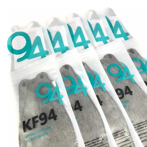 Cubrebocas Kf94 Mascarillas 3d Colores 10pzs Filtración 94% 