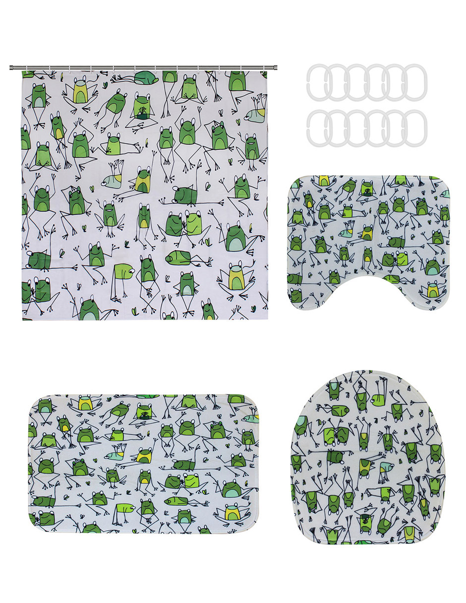 Juego Para Baño Premium Estandar 4 Piezas  Ranitas