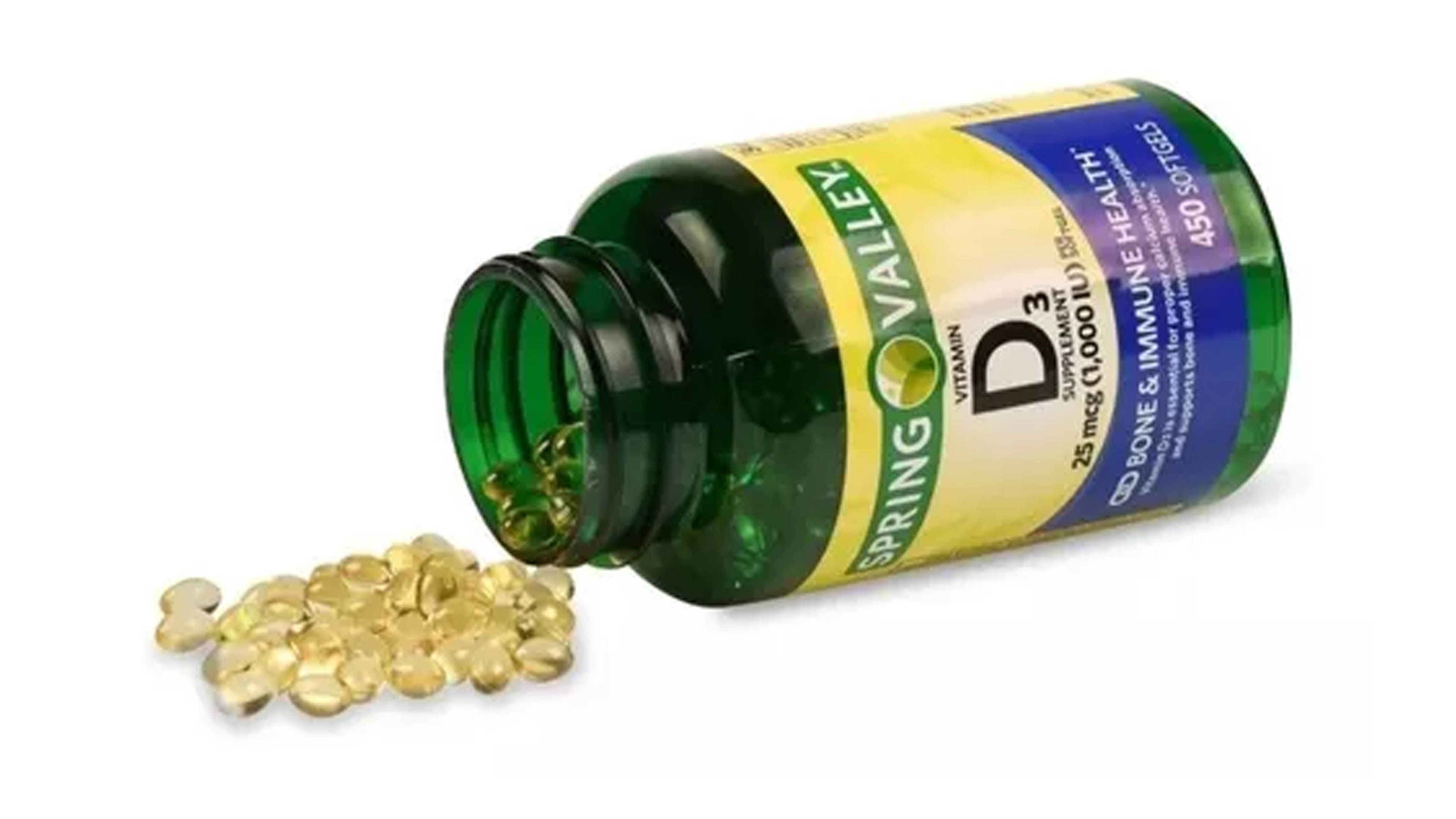 Vitamina D3 25mcg 1000iu Spring Valley 450 Caps Huesos Sistema 