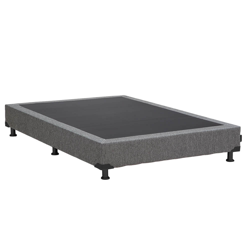 Colchón Matrimonial Spring Air United Con Box Gris, Sábanas y Almohada Oso