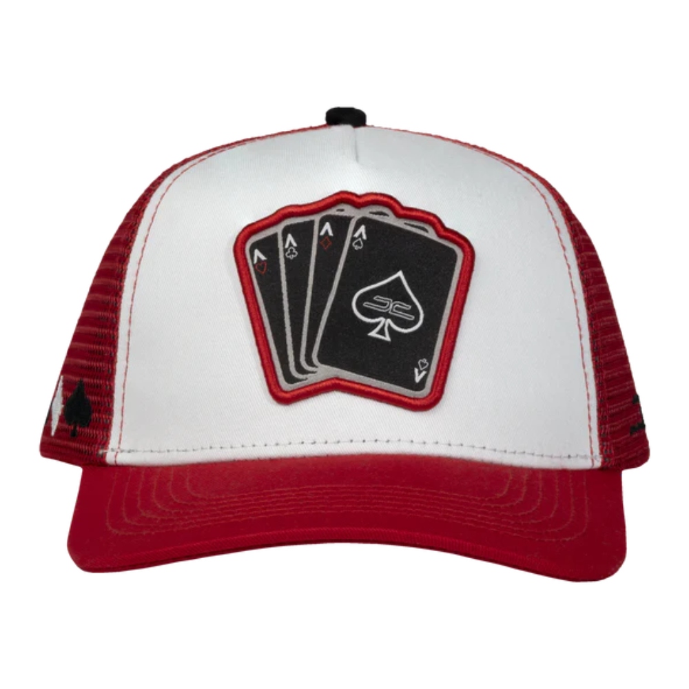  Gorra JC HATS Poker curva rojo unisex 001696