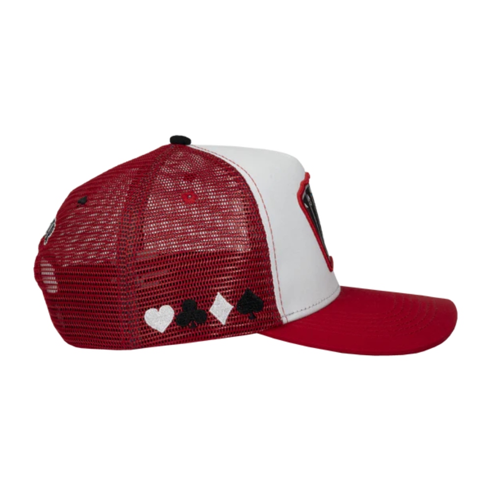  Gorra JC HATS Poker curva rojo unisex 001696