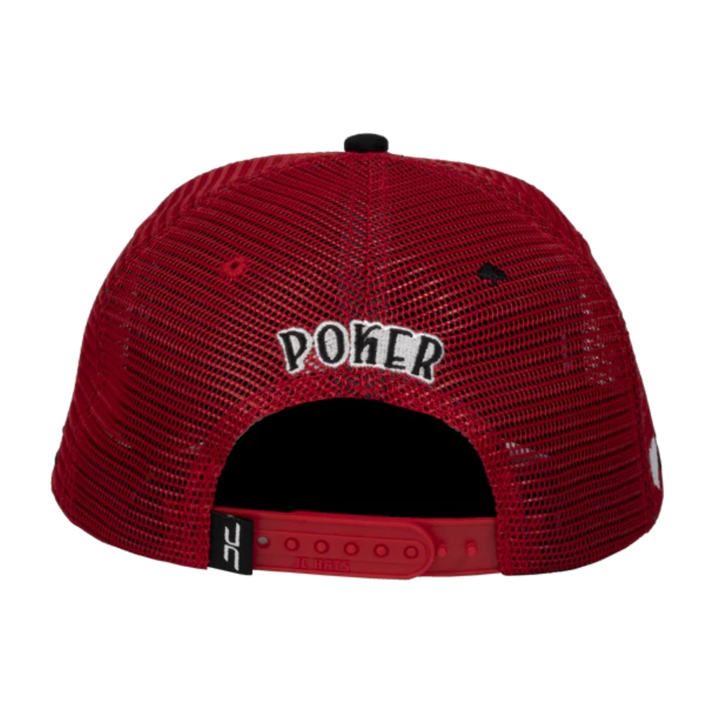  Gorra JC HATS Poker curva rojo unisex 001696