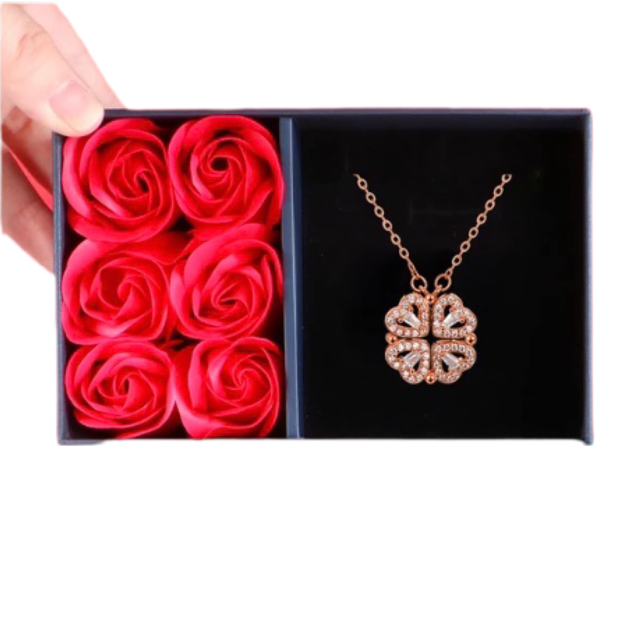 COLLAR TREBOL 4 HOJAS 2 EN 1 ROSA