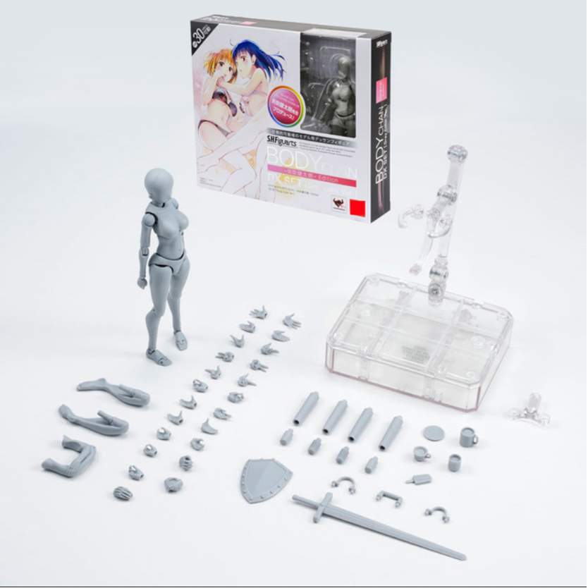 Body Chan Plus Grey Gris Female Mujer Maniqui Figura Dibujo