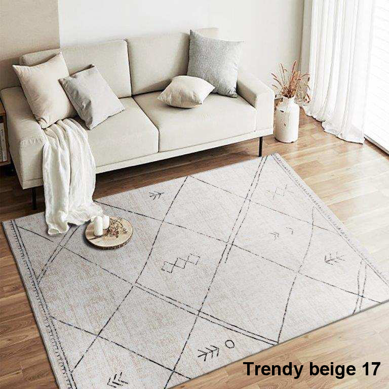 Tapete Grande para Sala Moderno azul naranja beige gris rojo negro de 2.0x3.0mts