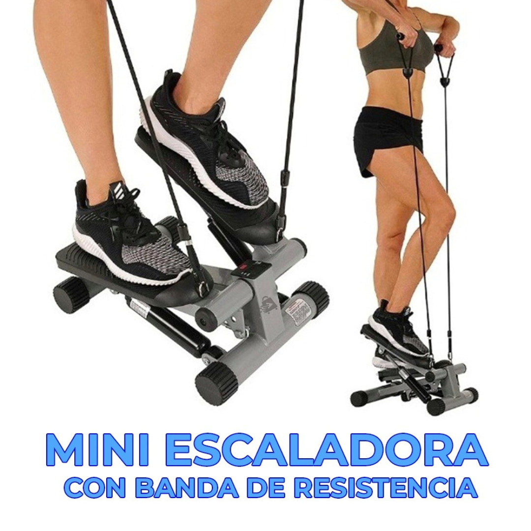 Mini Elíptica Escaladora Con Ligas De Resistencia Portátil Con Pantalla LCD