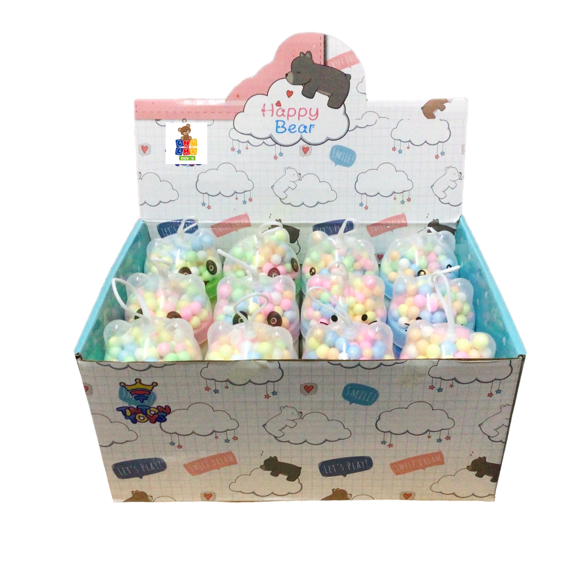 Slime Osito Moco Gorila Con Pelotitas Caja Con 12pz