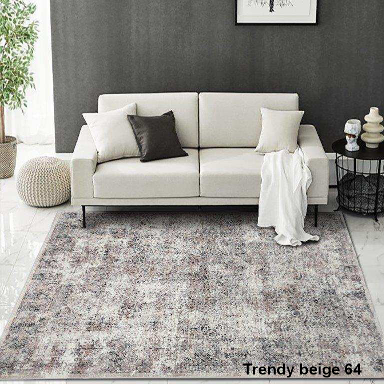 Tapete Grande para Sala Moderno azul naranja beige gris rojo negro de 2.0x3.0mts