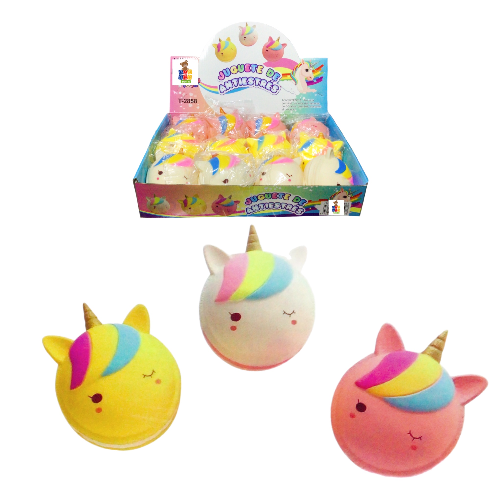 Squishy Unicornio Juguete Antiestrés Caja 12pz