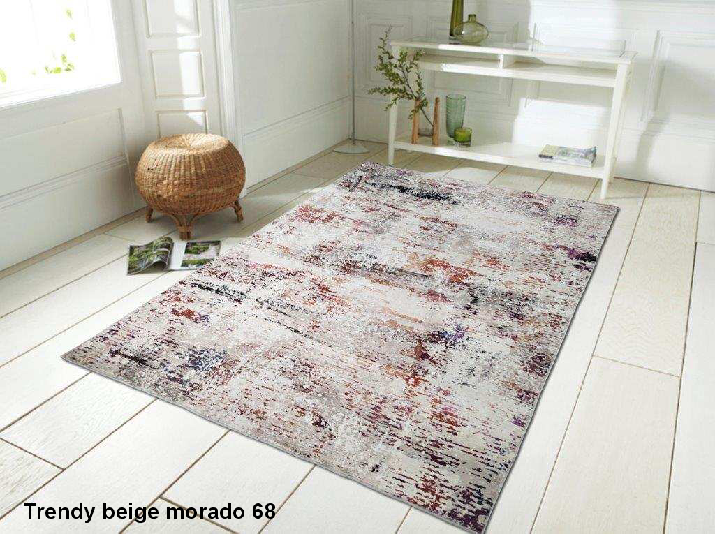 Tapete Grande para Sala Moderno azul naranja beige gris rojo negro de 2.0x3.0mts