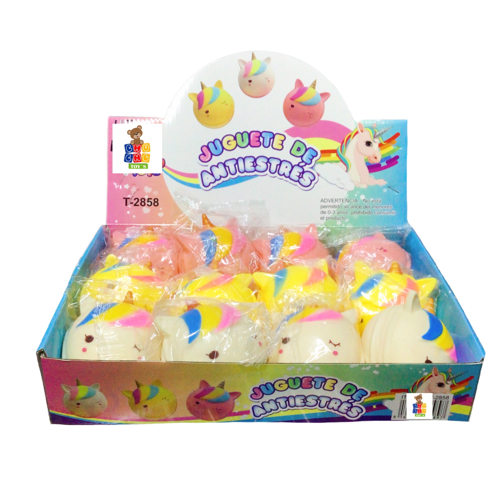 Squishy Unicornio Juguete Antiestrés Caja 12pz