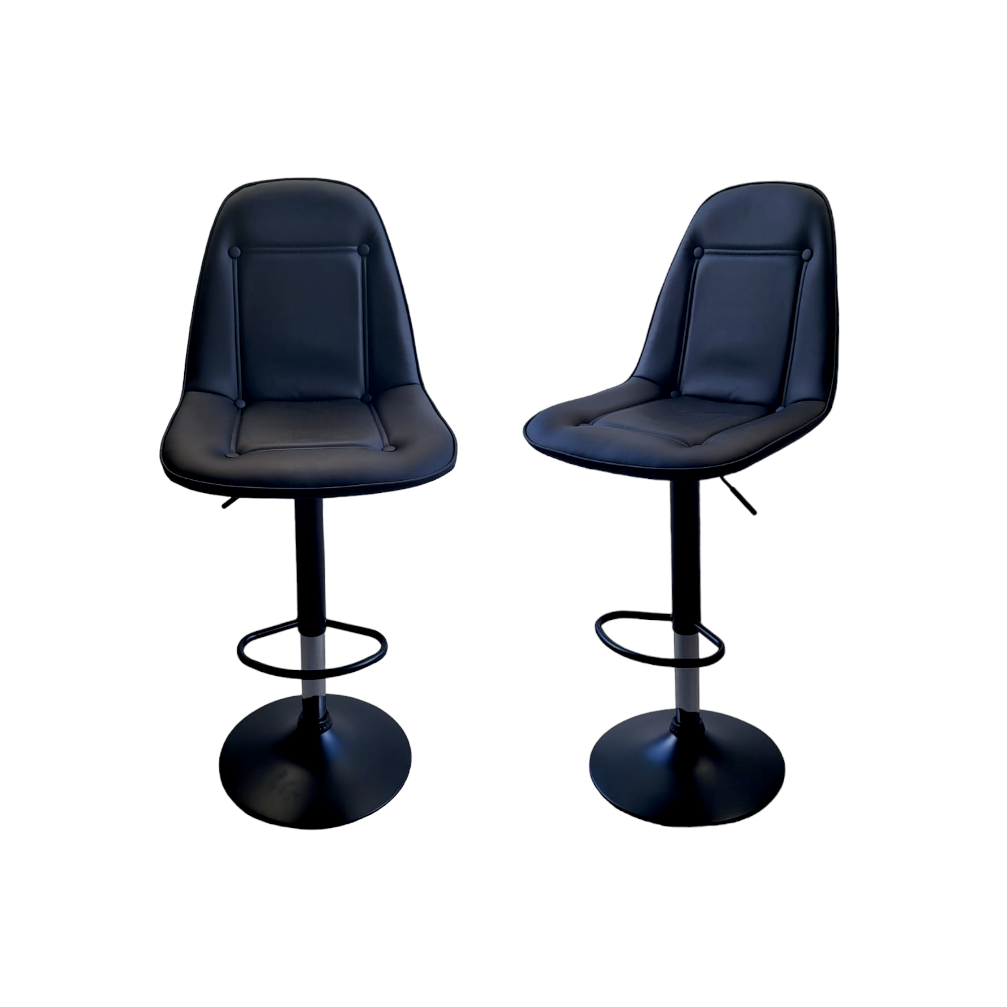 2 BANCOS PARA BARRA DE COCINA, BAR ALTURA AJUSTABLE GIRATORIO PUNTO Y COMPRA D102B