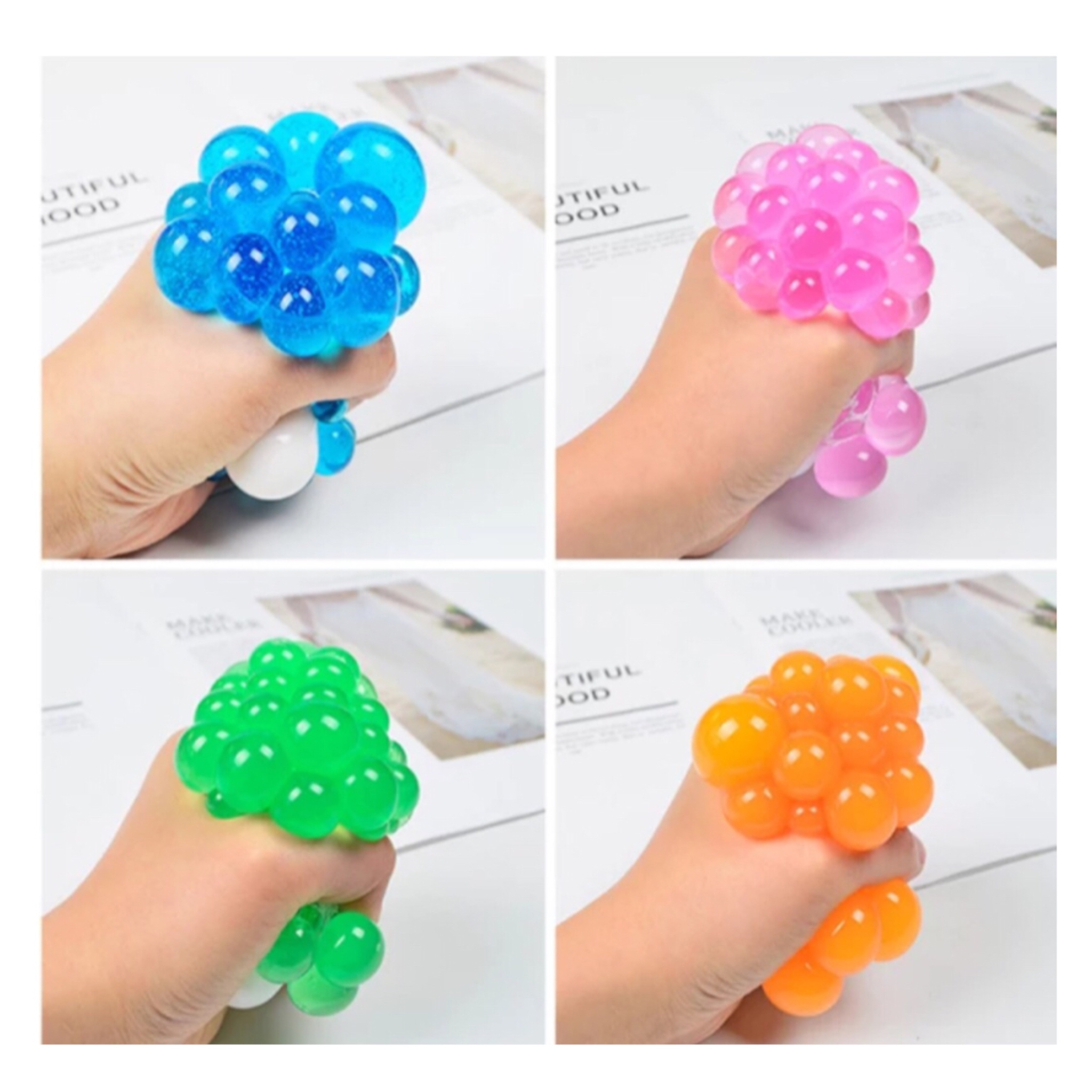 12 Pelotas Antiestres Cerebro Squishy Hidrogel Sensorial Bal