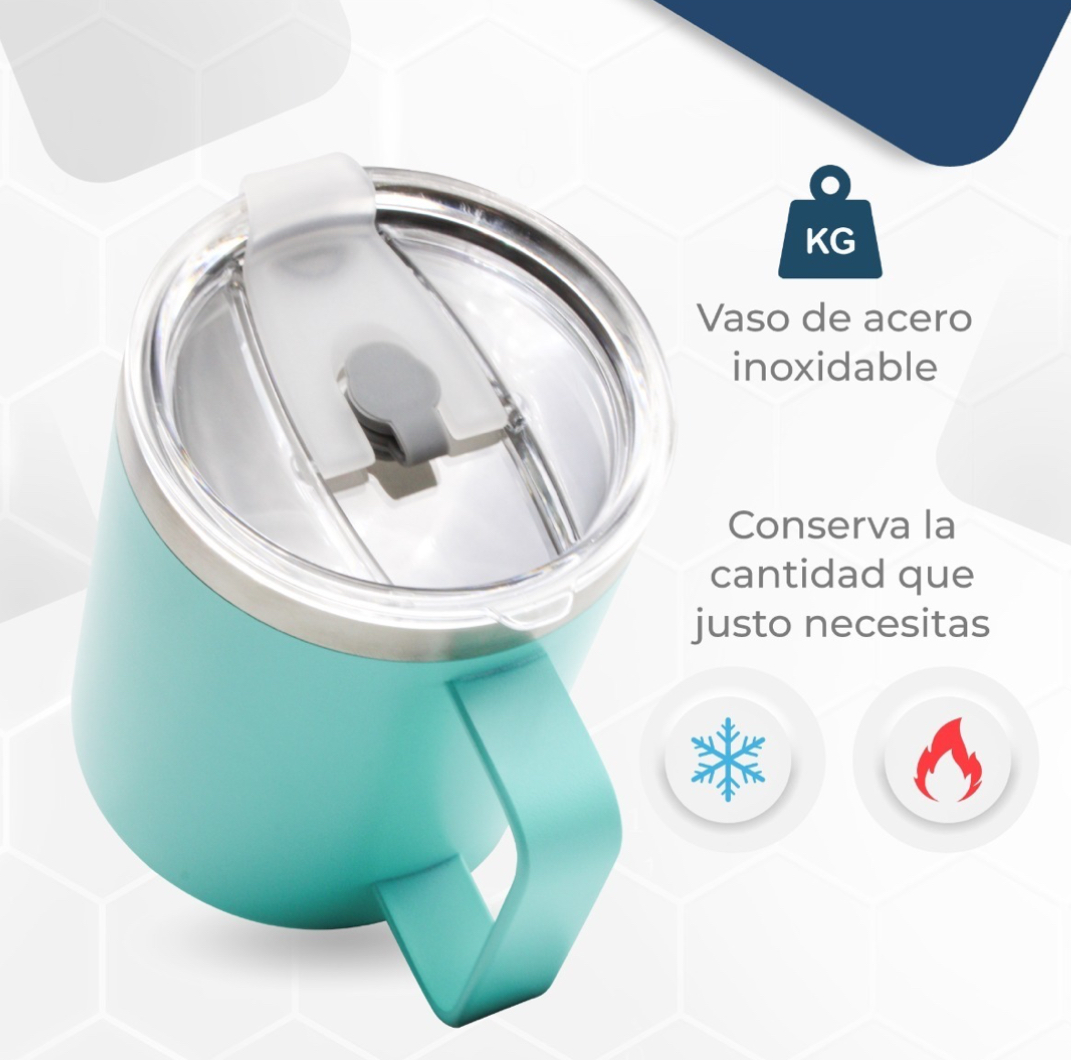 Termo 14oz De Acero Inoxidable Térmico Vaso Para Café 414ml