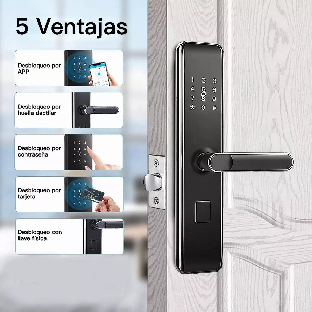 Cerradura Electrónica Inteligente Huella Digital Con App