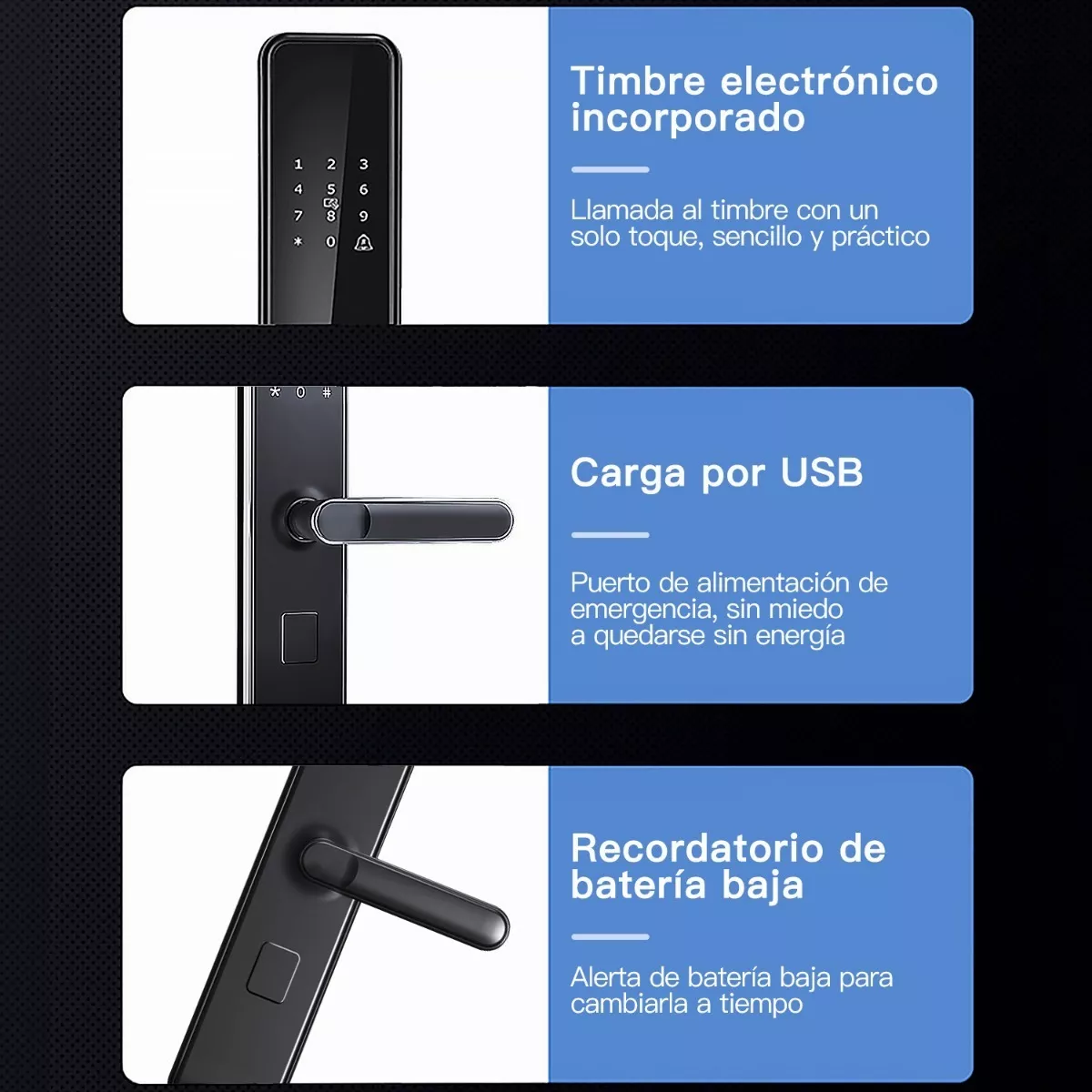 Cerradura Electrónica Inteligente Huella Digital Con App
