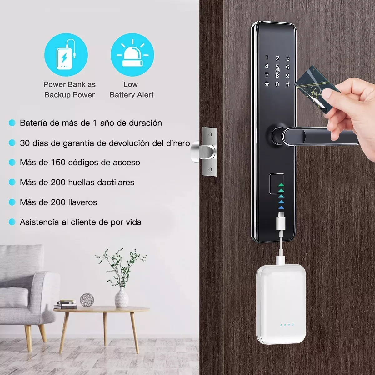 Cerradura Electrónica Inteligente Huella Digital Con App