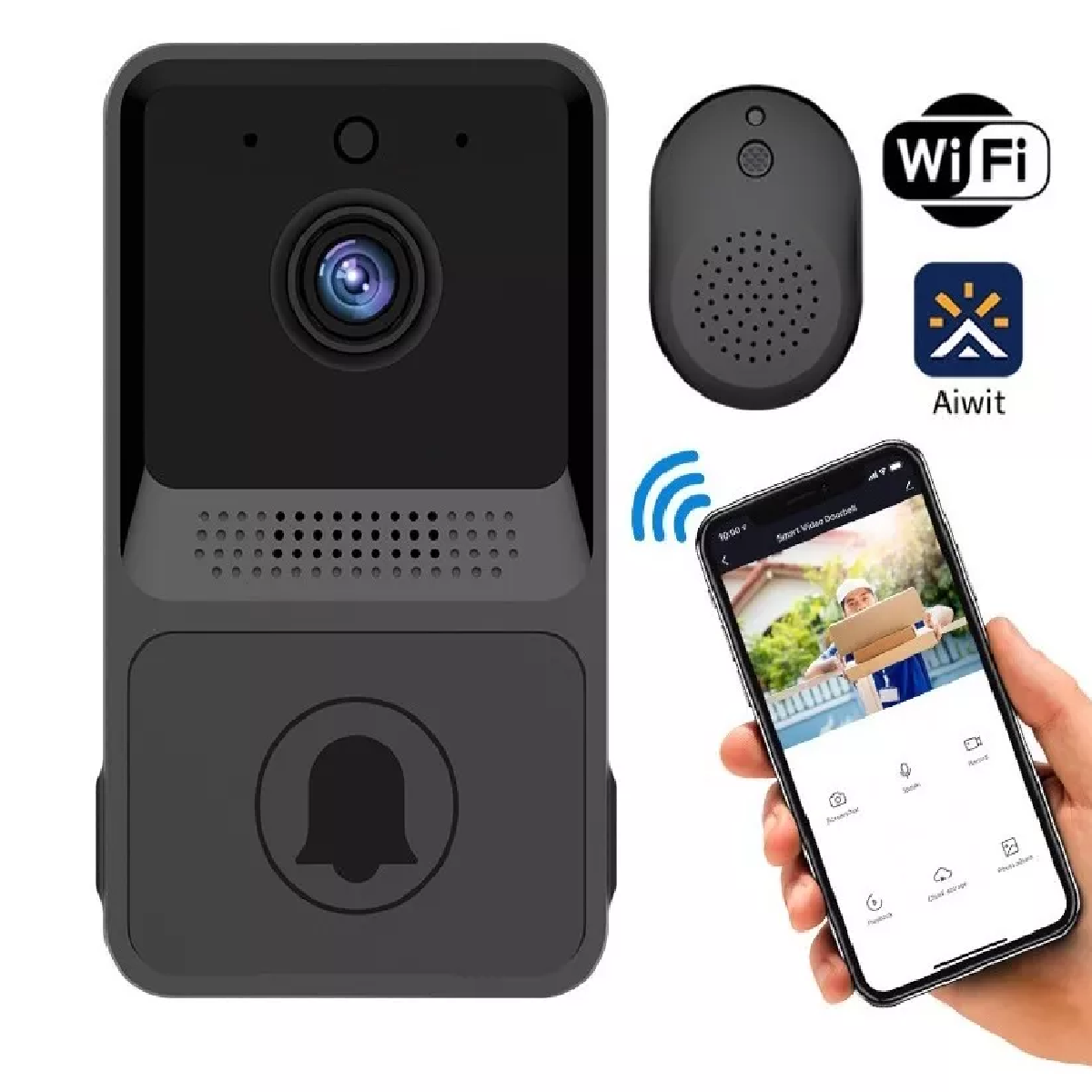 Timbre De Video Inteligente Wifi Inalámbrica Audio Cámara