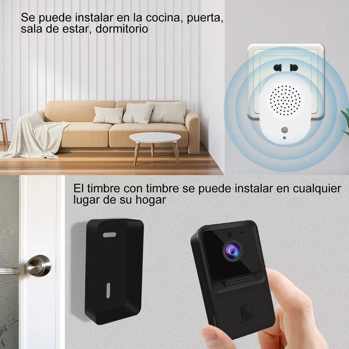 Timbre De Video Inteligente Wifi Inalámbrica Audio Cámara