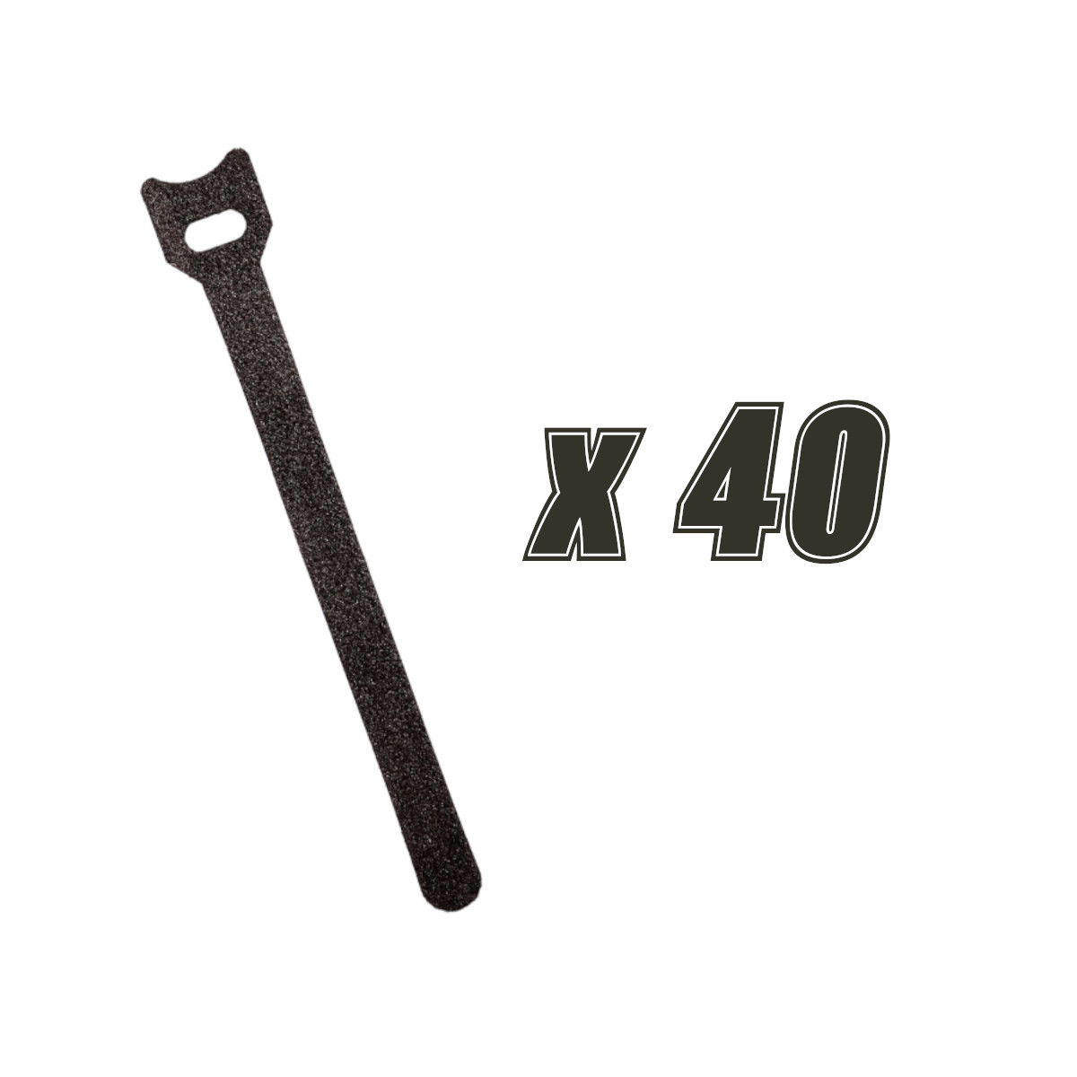 40 Cinchos Sujeta Cable STEREN Velcro 1.2cm ancho 12cm largo