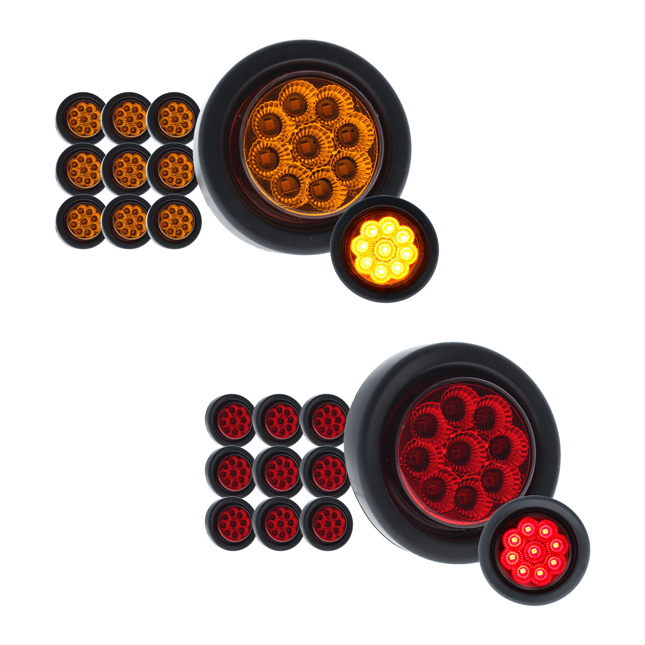 10 Plafon Redondo 9 Led 2 Pulgadas Embutir Caja Camion