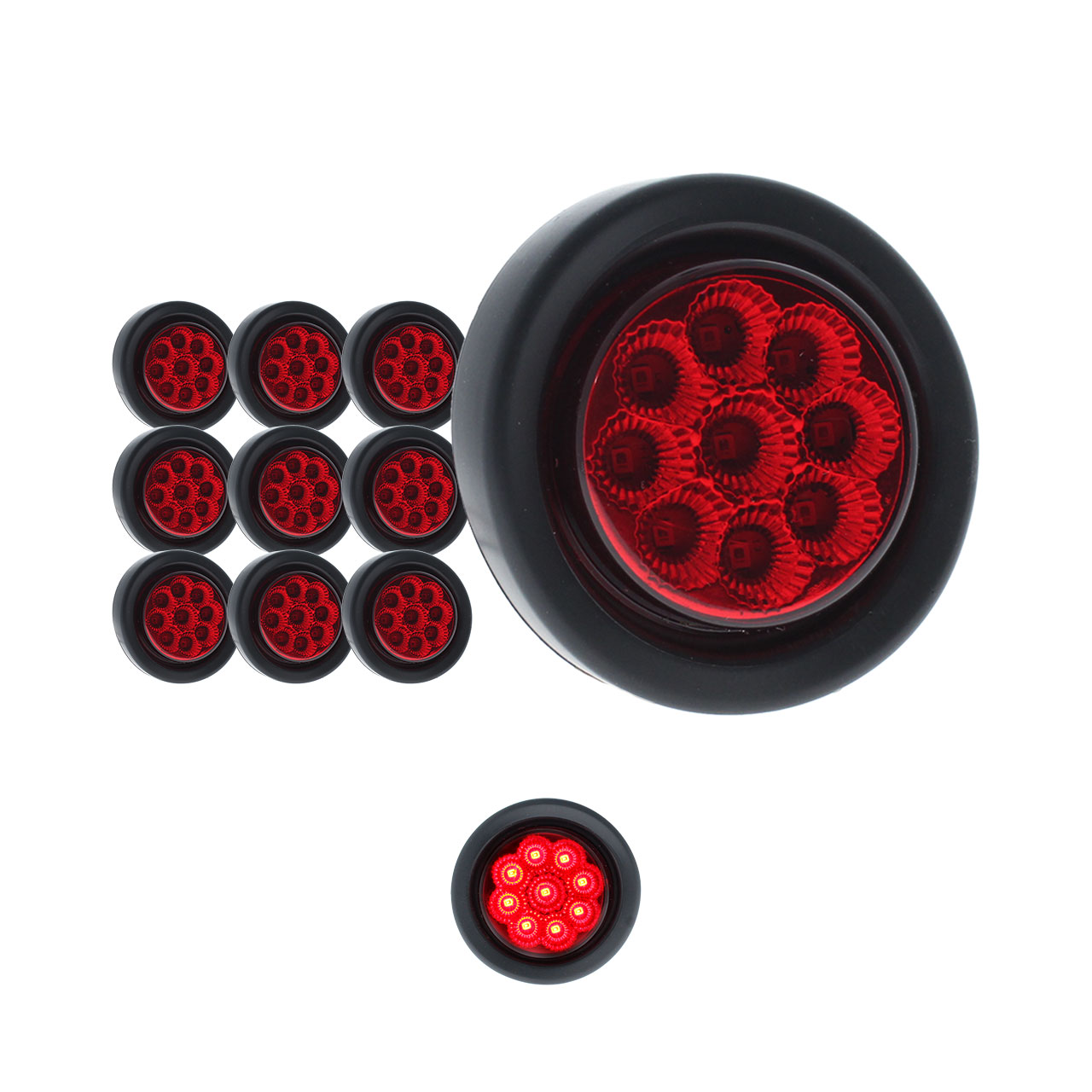 10 Plafon Redondo 9 Led 2 Pulgadas Embutir Caja Camion