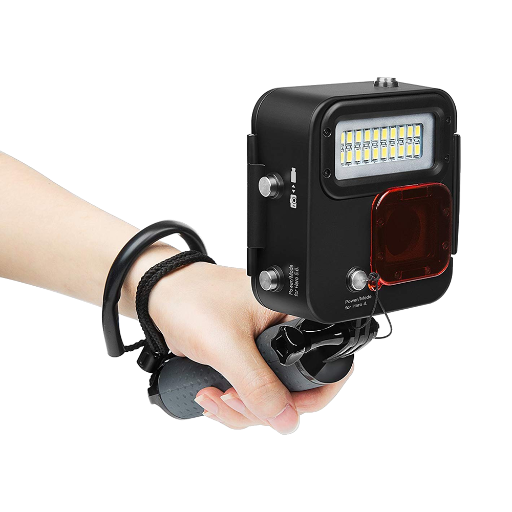 Lámpara LED Sumergible con Carcasa Compatible GoPro 7 6 5 4 3