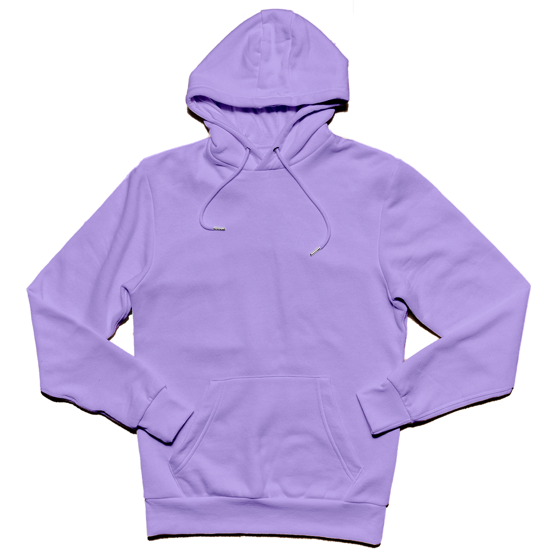 Sudadera Hoodie Lila Con Capucha y Cangurera Para Hombre