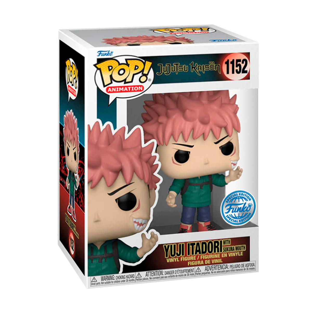 Funko Pop Yuji Itadori Con Boca De Sukuna #1152 Jujutsu Kaisen Figura Original