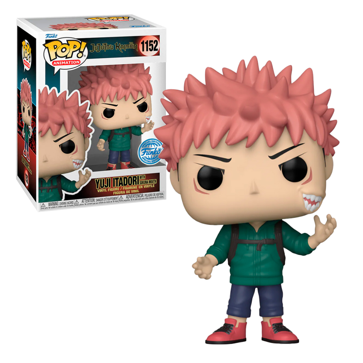 Funko Pop Yuji Itadori Con Boca De Sukuna #1152 Jujutsu Kaisen Figura Original